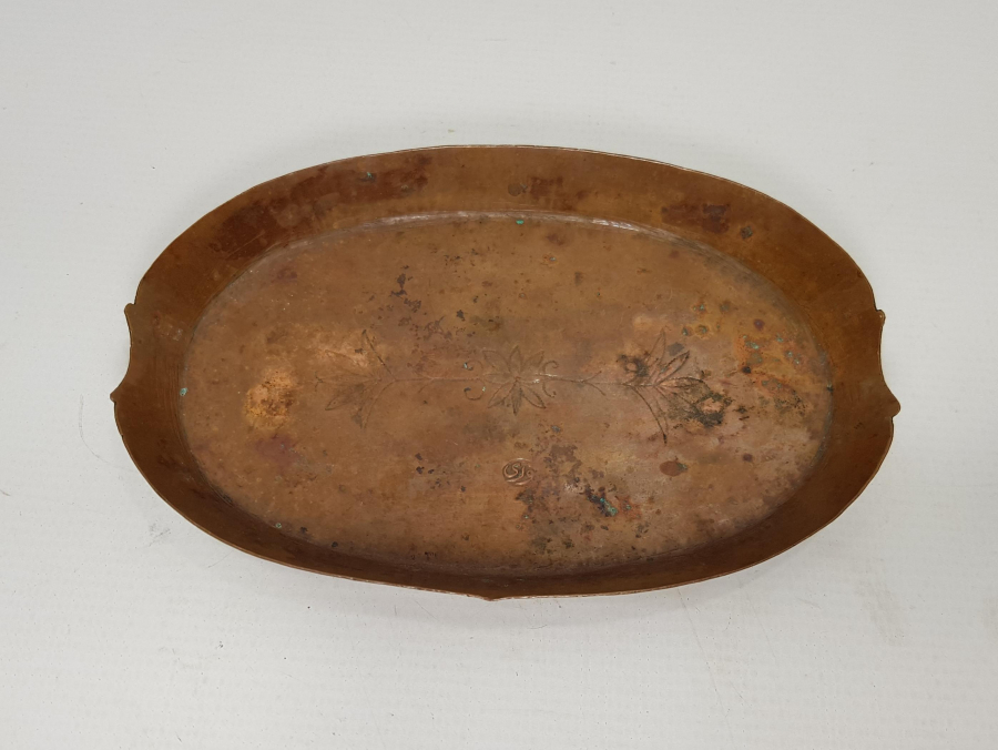 OSMANLICA DAMGALI BİR ÇİFT BAKIR ÇEREZLİK