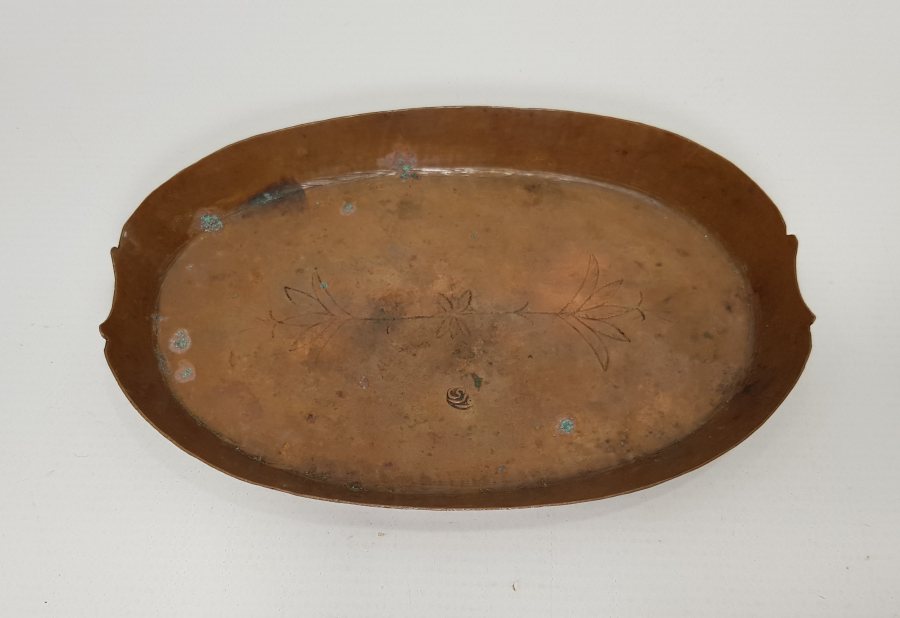 OSMANLICA DAMGALI BİR ÇİFT BAKIR ÇEREZLİK