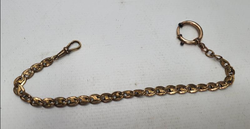 OSMANLI DÖNEMİ ALTIN KAPLAMA PRİOR ZİNCİRİ - CEP SAATİ ZİNCİRİ