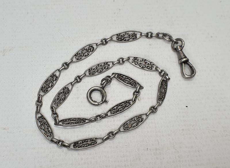 OSMANLI DÖNEMİ TELKARİ İŞÇİLİKLİ GÜMÜŞ CEP SAATİ KÖSTEĞİ