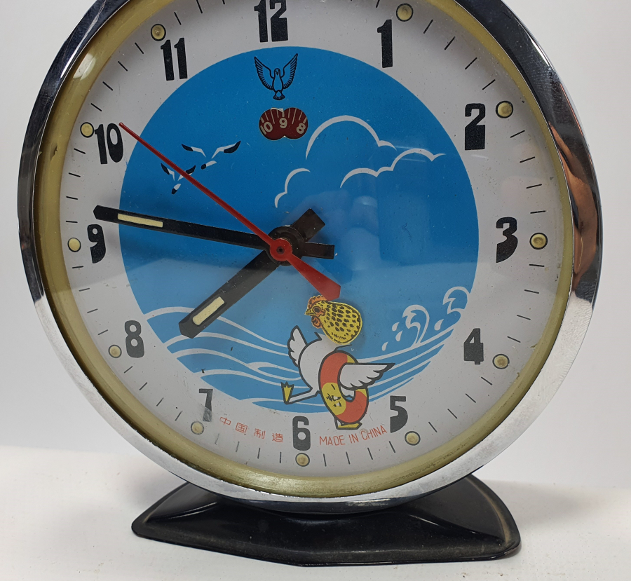 ÇİL KONDİSYONDA NOSTALJİK ESKİ ÇİN ÖRDEKLİ SAAT