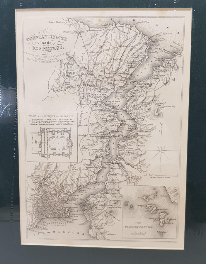 CONSTANTINOPLE BOSPHORUS HARİTA GRAVÜR