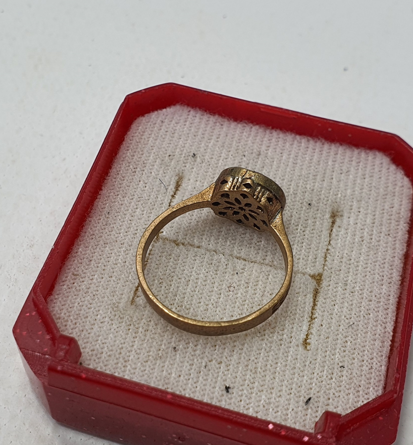 ELMAS TAŞLI ANTİKA BAYAN YÜZÜĞÜ