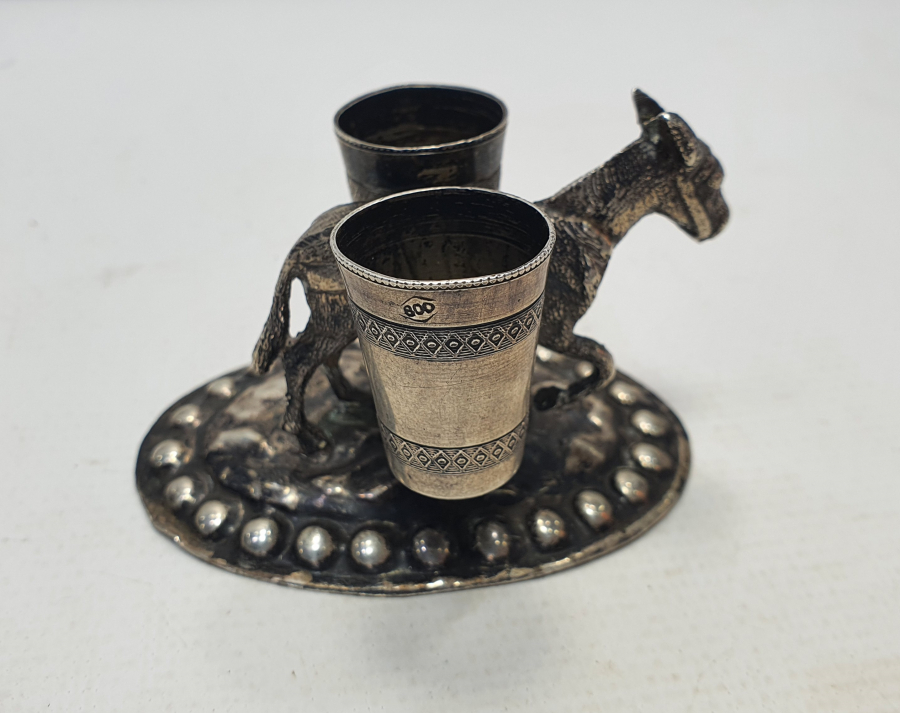 GÜMÜŞ EŞEK FİGÜRLÜ HOKKA