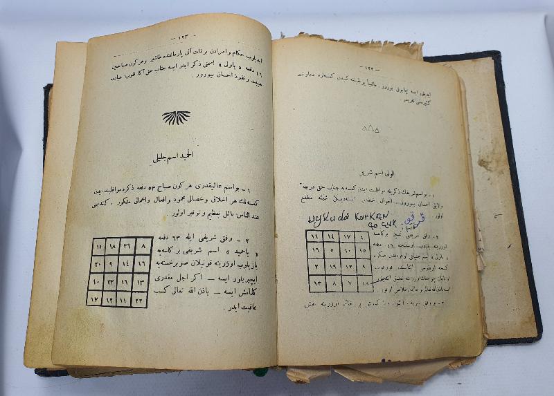 İÇİNDE HER DERDE DEVA EBCED VE TILSIMLAR BULUNAN OSMANLI DÖNEMİ ÇOK NADİR KİTAP