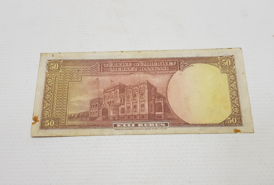 İSMET İNÖNÜ'LÜ 50 KURUŞ KAĞIT PARA