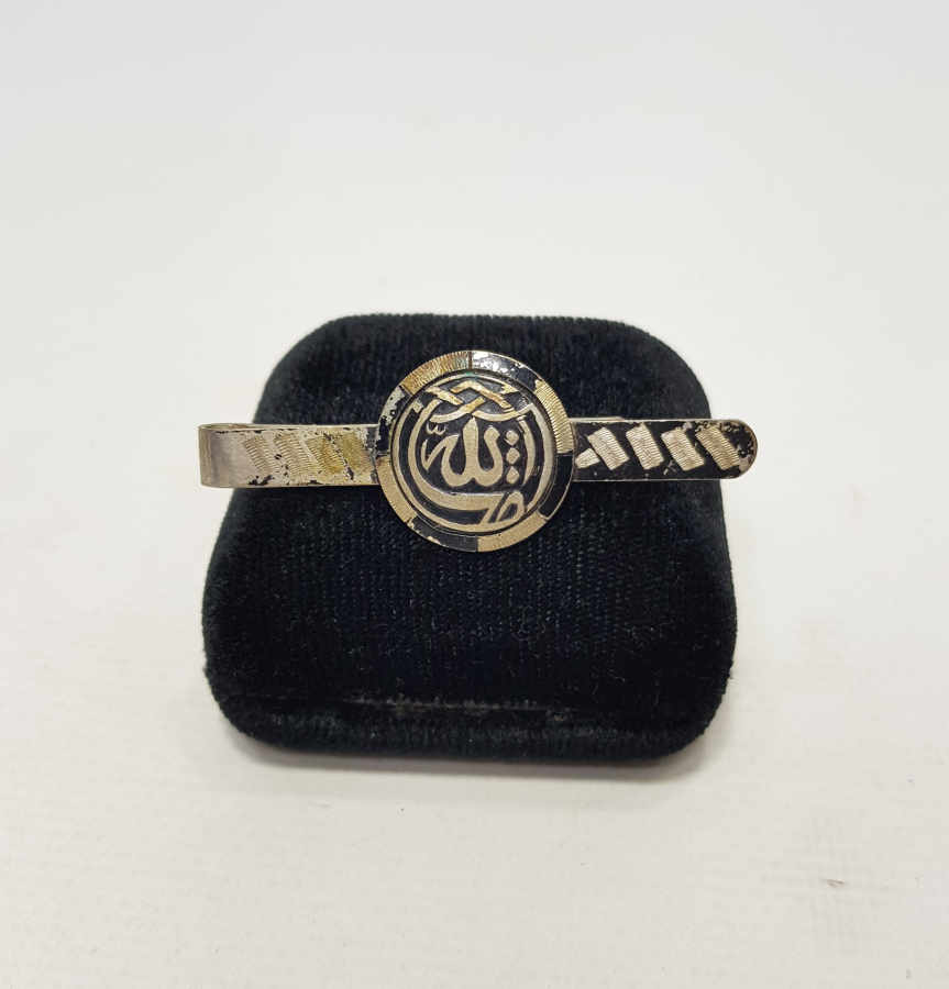 MAŞALLAH YAZILI SAVATLI GÜMÜŞ KIRAVAT İĞNESİ 