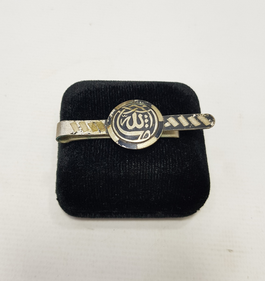 MAŞALLAH YAZILI SAVATLI GÜMÜŞ KIRAVAT İĞNESİ 