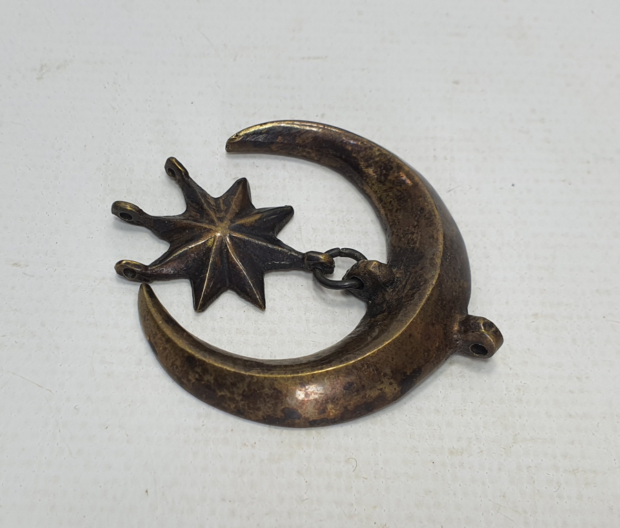 OSMANLI DÖNEMİ AY YILDIZ FORMUNDA BÜYÜK BOY AT SÜSÜ