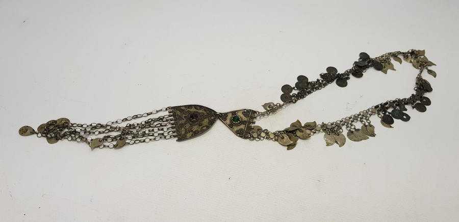 OSMANLI DÖNEMİ CINGILLI GÜMÜŞ KOLYE 