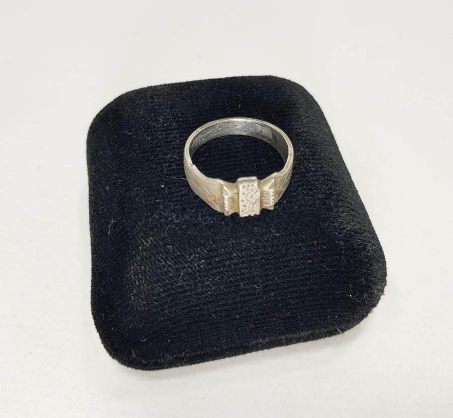 OSMANLI DÖNEMİ ERMENİ İŞİ HAÇ FORMLU GÜMÜŞ YÜZÜK 