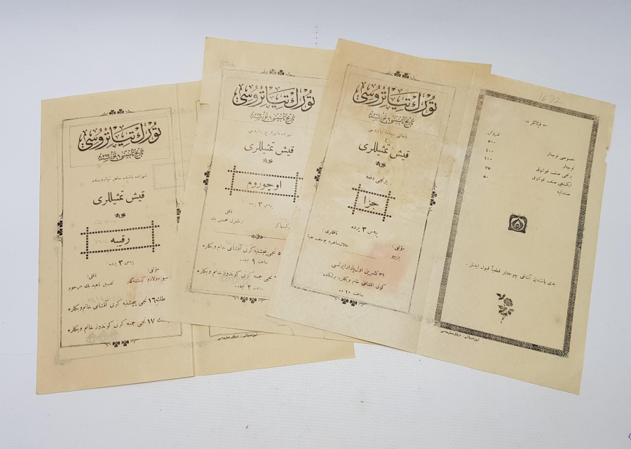 ÜÇ ADET OSMANLICA TİYATRO KİTAPÇIĞI