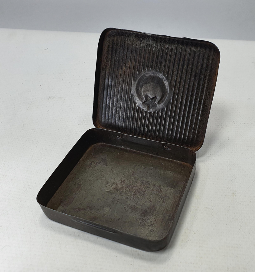 OSMANLI DÖNEMİ AY YILDIZLI ASKER İŞİ SİGARA TABAKASI