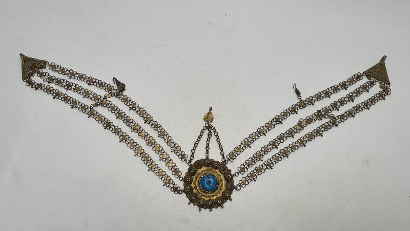 OSMANLI DÖNEMİ ERMENİ İŞİ NADİR FORMDA GÜMÜŞ ALINLIK