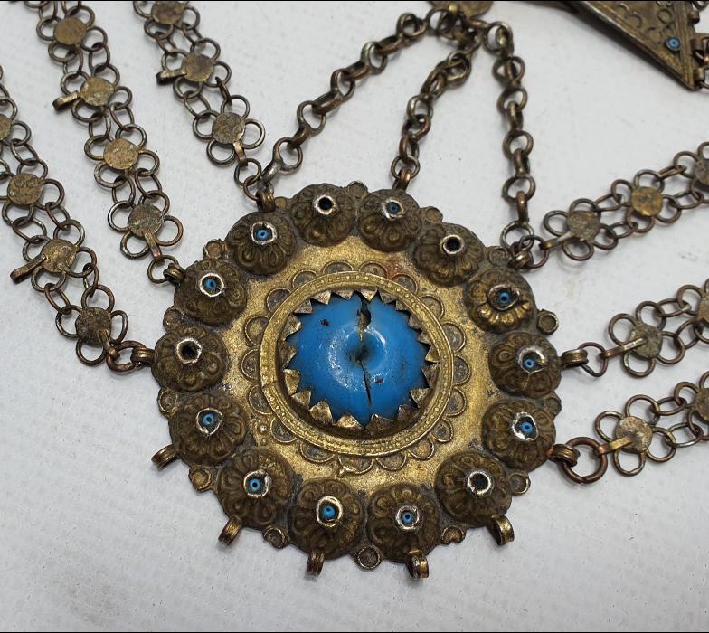 OSMANLI DÖNEMİ ERMENİ İŞİ NADİR FORMDA GÜMÜŞ ALINLIK