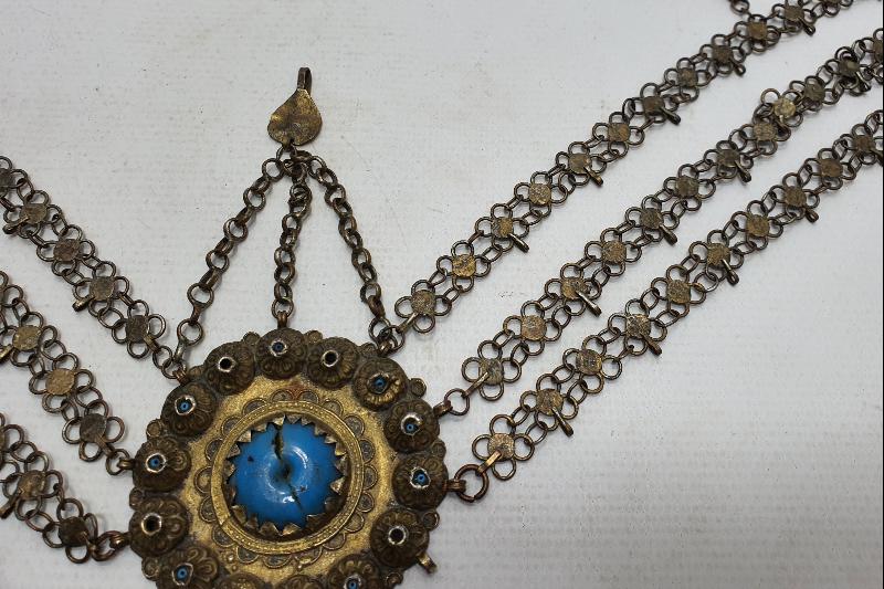 OSMANLI DÖNEMİ ERMENİ İŞİ NADİR FORMDA GÜMÜŞ ALINLIK