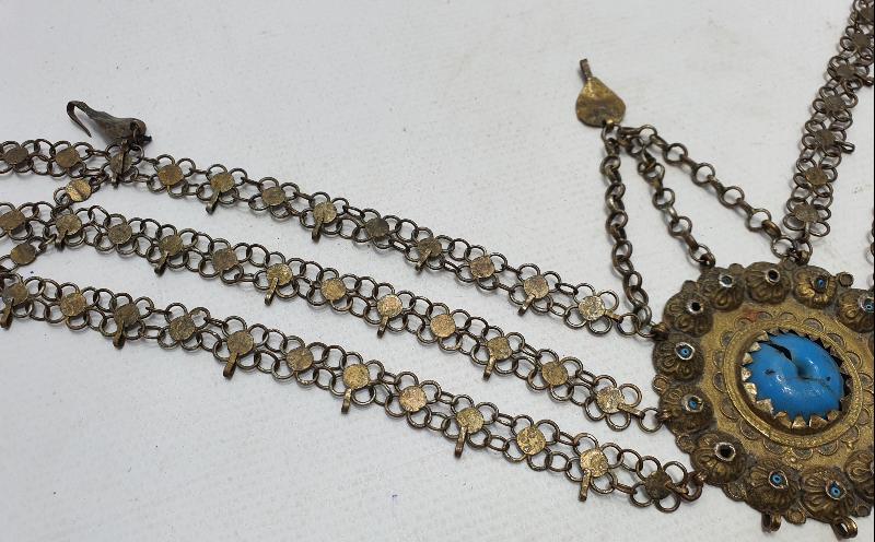 OSMANLI DÖNEMİ ERMENİ İŞİ NADİR FORMDA GÜMÜŞ ALINLIK