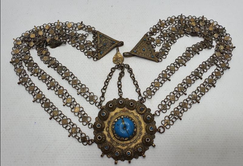 OSMANLI DÖNEMİ ERMENİ İŞİ NADİR FORMDA GÜMÜŞ ALINLIK