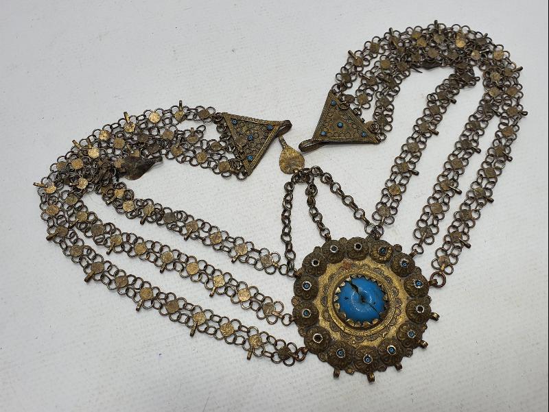 OSMANLI DÖNEMİ ERMENİ İŞİ NADİR FORMDA GÜMÜŞ ALINLIK