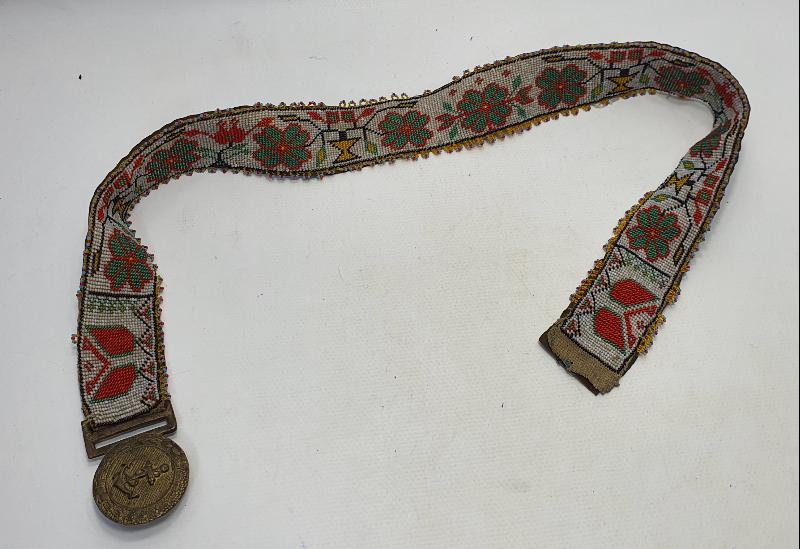 OSMANLI DÖNEMİ MEŞRUTİYET SANCAKLI BONCUK İŞİ KEMER