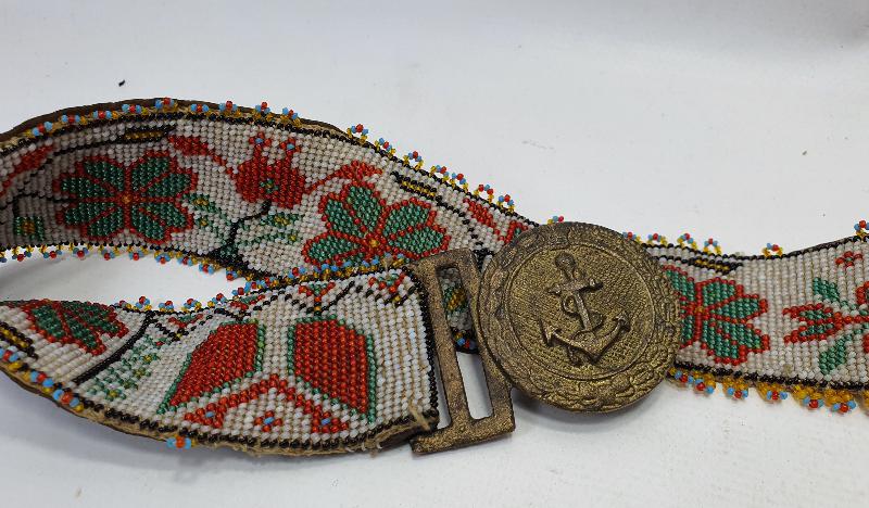 OSMANLI DÖNEMİ MEŞRUTİYET SANCAKLI BONCUK İŞİ KEMER