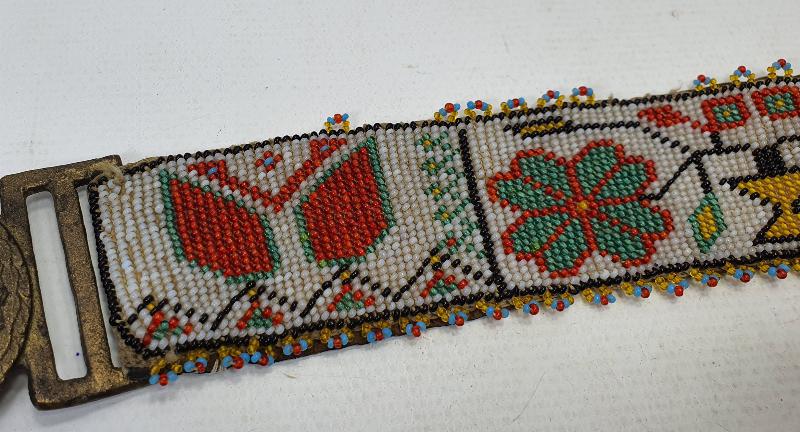 OSMANLI DÖNEMİ MEŞRUTİYET SANCAKLI BONCUK İŞİ KEMER