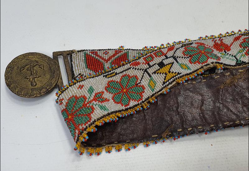 OSMANLI DÖNEMİ MEŞRUTİYET SANCAKLI BONCUK İŞİ KEMER