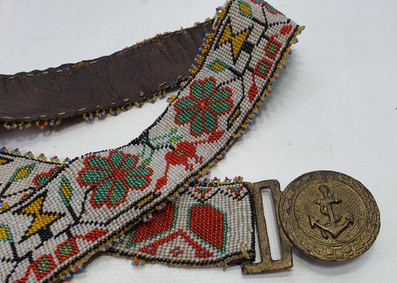 OSMANLI DÖNEMİ MEŞRUTİYET SANCAKLI BONCUK İŞİ KEMER