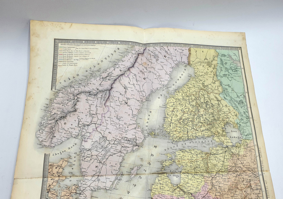 1900 BAŞLARI BÜYÜK BOY RUSYA HARİTASI