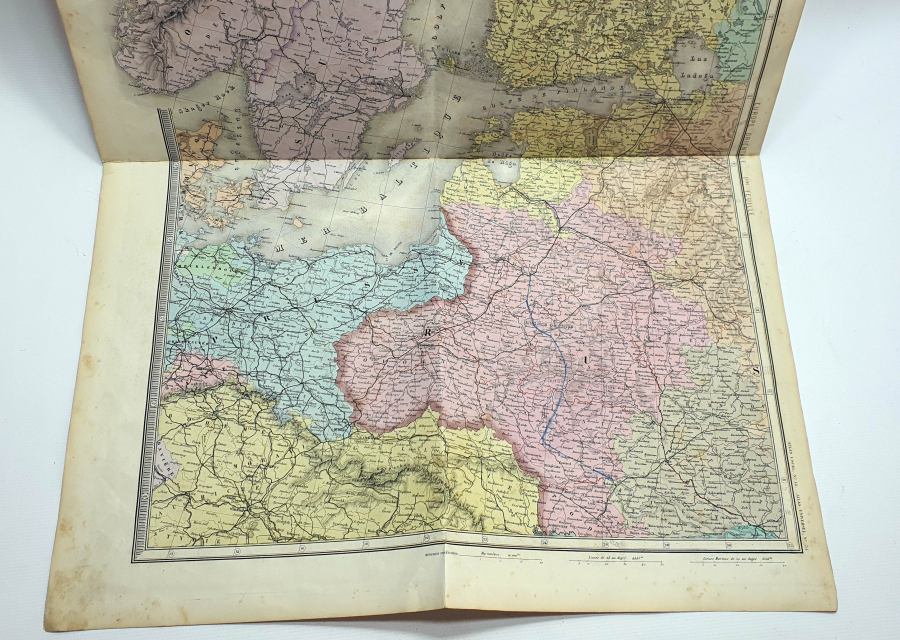 1900 BAŞLARI BÜYÜK BOY RUSYA HARİTASI