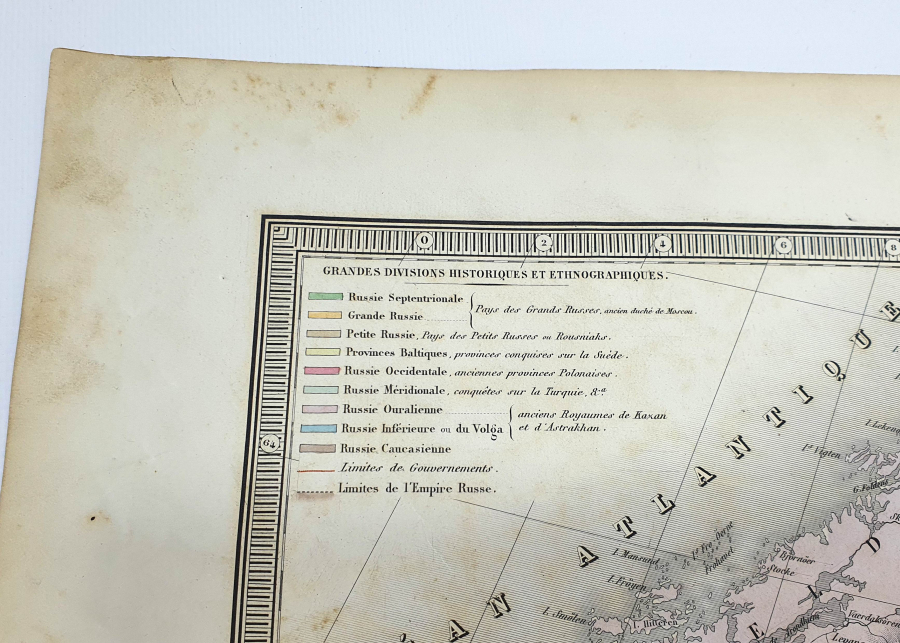 1900 BAŞLARI BÜYÜK BOY RUSYA HARİTASI