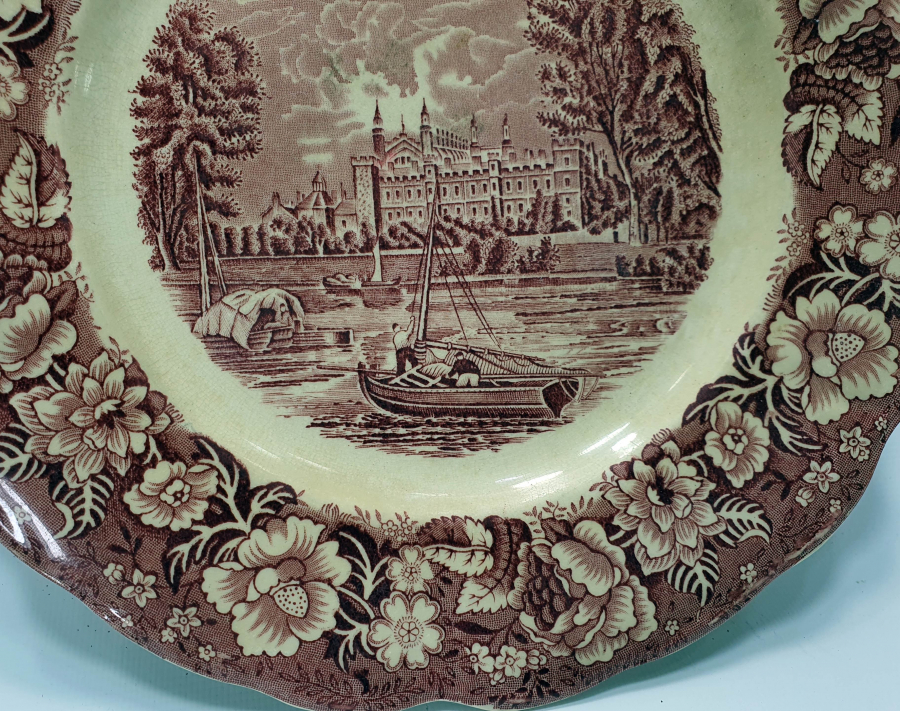 1900 BAŞLARI ÜZERİ KARE KALEM OSMANLI TABAK