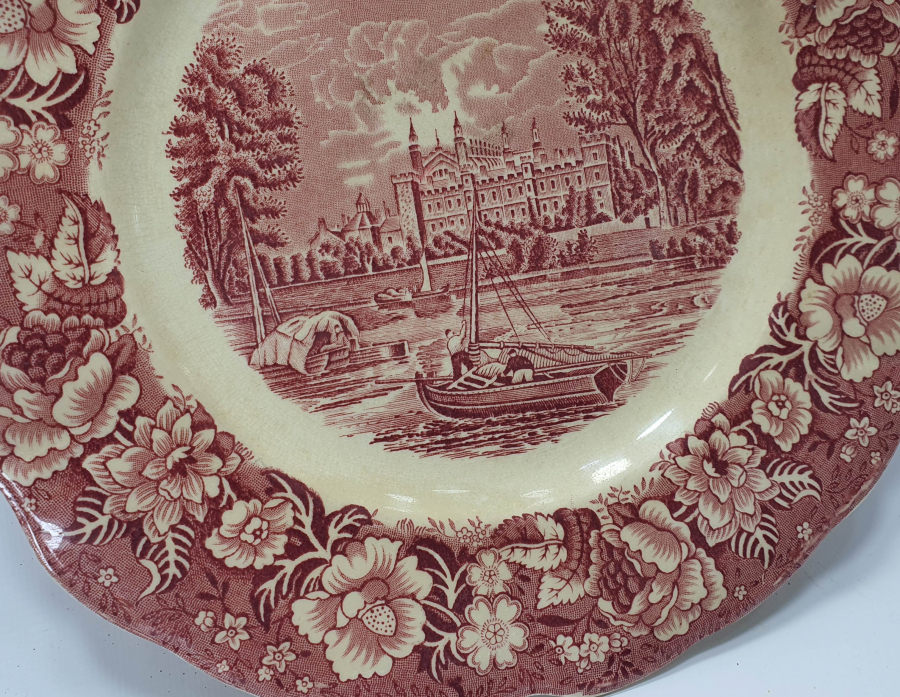 1900 BAŞLARI ÜZERİ KARE KALEM OSMANLI TABAK