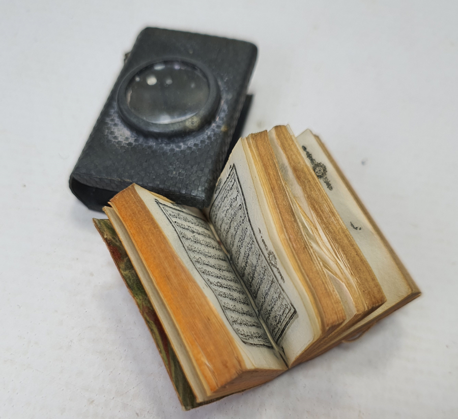 OSMANLI DÖNEMİ CEP BOY BÜYÜTEÇLİ SEYAHAT VE CEPHE KUR'AN -I KERİMİ