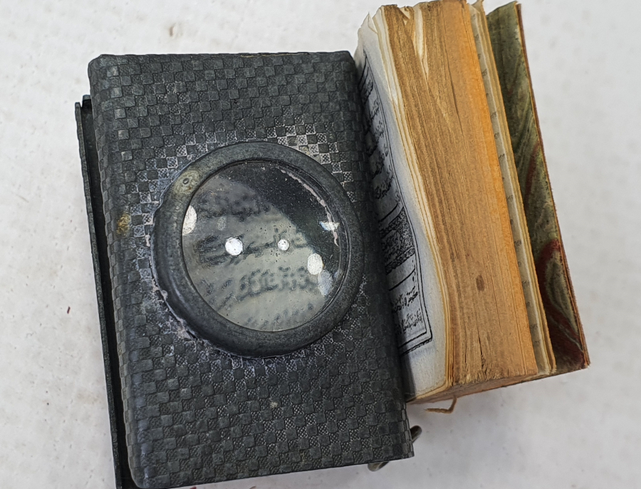 OSMANLI DÖNEMİ CEP BOY BÜYÜTEÇLİ SEYAHAT VE CEPHE KUR'AN -I KERİMİ