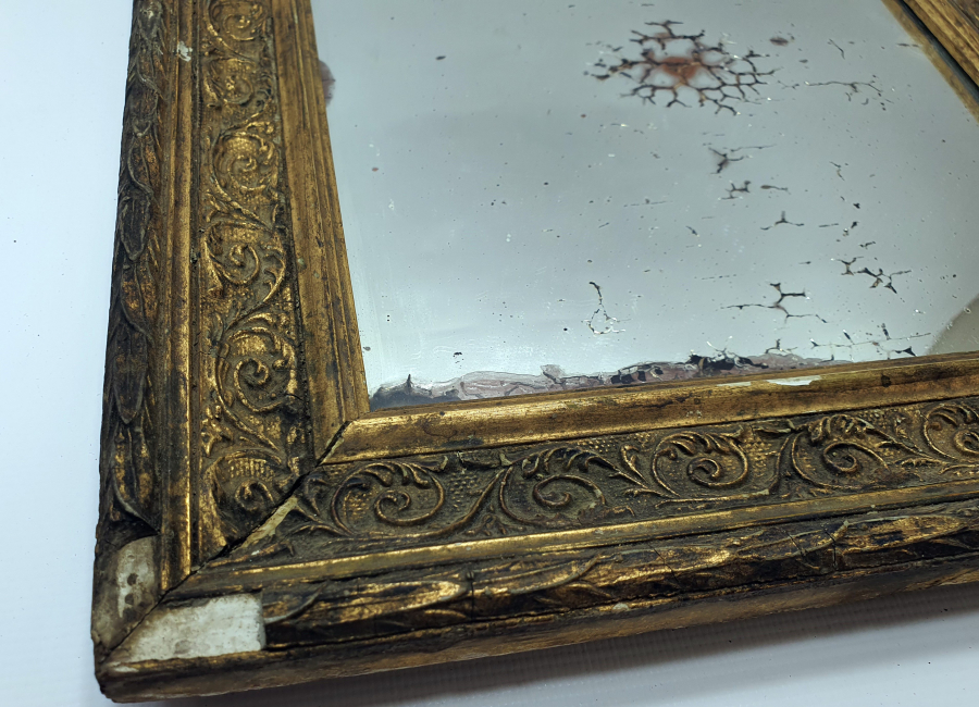 OSMANLI DÖNEMİ ÇERÇEVESİ ALTIN VARAKLI TAŞ AYNA