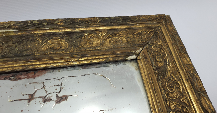 OSMANLI DÖNEMİ ÇERÇEVESİ ALTIN VARAKLI TAŞ AYNA