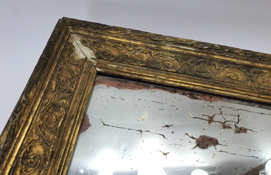 OSMANLI DÖNEMİ ÇERÇEVESİ ALTIN VARAKLI TAŞ AYNA