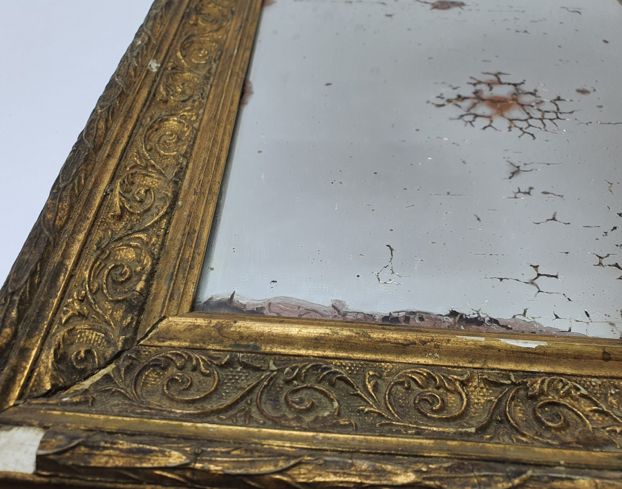 OSMANLI DÖNEMİ ÇERÇEVESİ ALTIN VARAKLI TAŞ AYNA