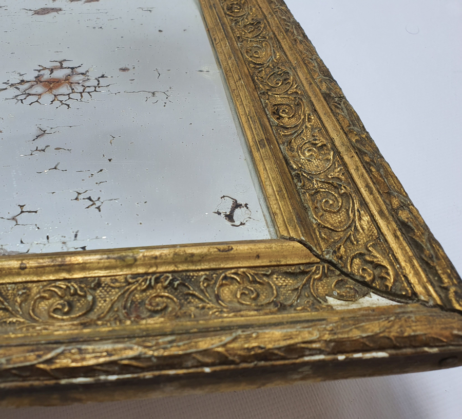 OSMANLI DÖNEMİ ÇERÇEVESİ ALTIN VARAKLI TAŞ AYNA