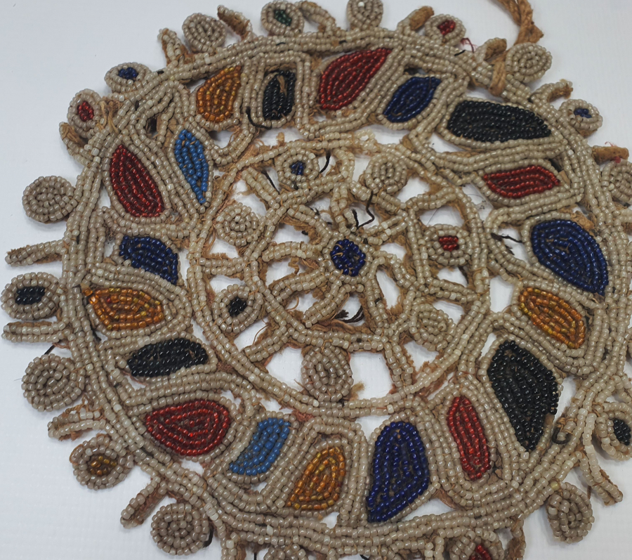 OSMANLI DÖNEMİ NADİR FORMDA BONCUK İŞİ GELİN TEPELİĞİ