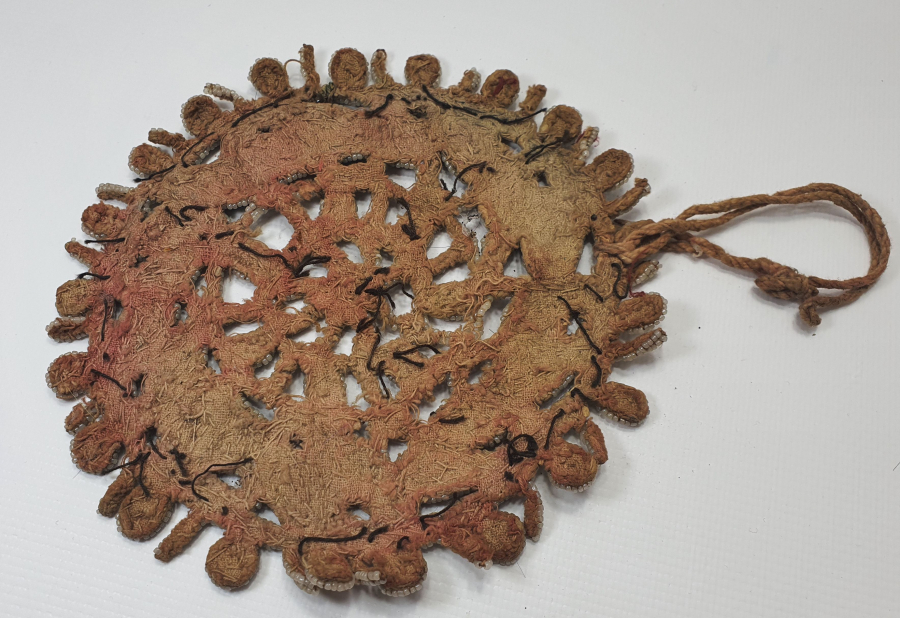 OSMANLI DÖNEMİ NADİR FORMDA BONCUK İŞİ GELİN TEPELİĞİ