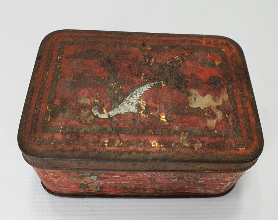 OSMANLI DÖNEMİ ÜZERİ OSMANLICA YAZILI ÇAY KUTUSU