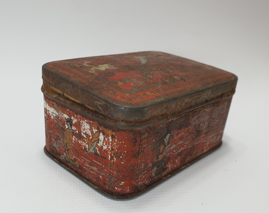 OSMANLI DÖNEMİ ÜZERİ OSMANLICA YAZILI ÇAY KUTUSU