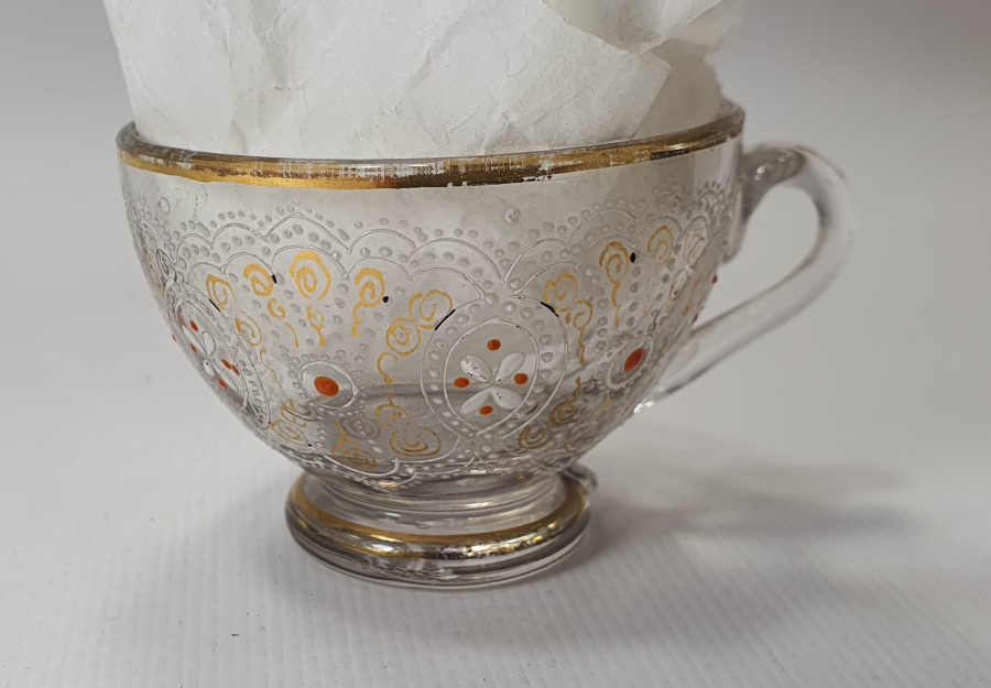 OSMANLI DÖNEMİ ALTIN VERMEYLİ VE MİNELİ NADİR FİNCAN