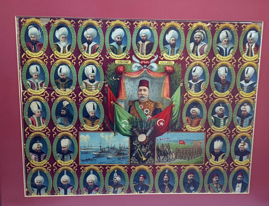 MEHMED REŞAD HAN 'A KADAR OLAN PADİŞAHLARI GÖSTEREN 1915 YILI AFİŞ