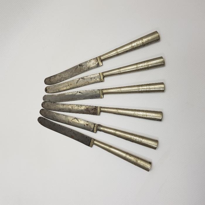 BURSA İŞİ GÜMÜŞ SAPLI KAHVALTI BIÇAĞI SETİ 