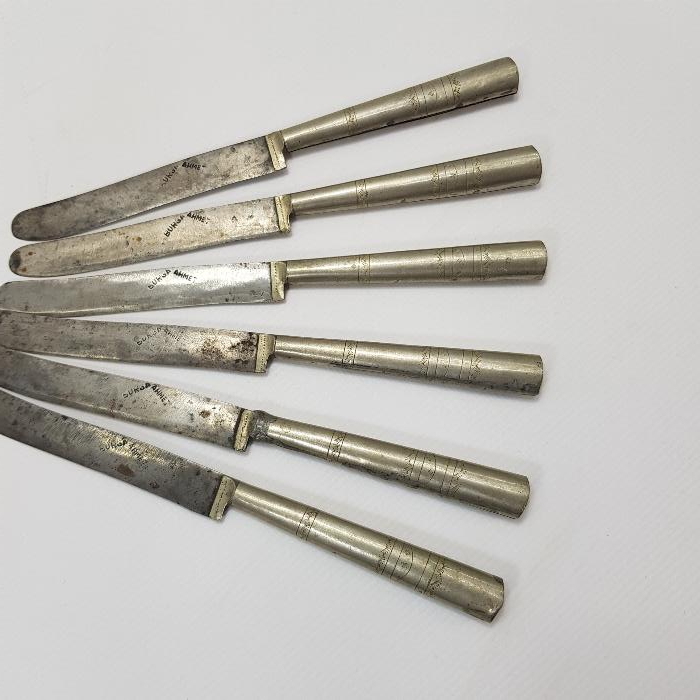 BURSA İŞİ GÜMÜŞ SAPLI KAHVALTI BIÇAĞI SETİ 