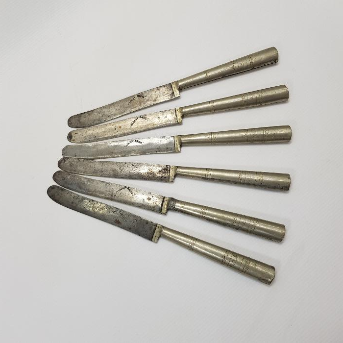 BURSA İŞİ GÜMÜŞ SAPLI KAHVALTI BIÇAĞI SETİ 