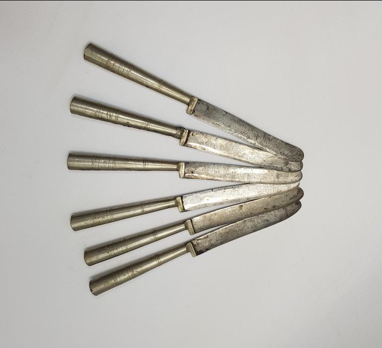 BURSA İŞİ GÜMÜŞ SAPLI KAHVALTI BIÇAĞI SETİ 